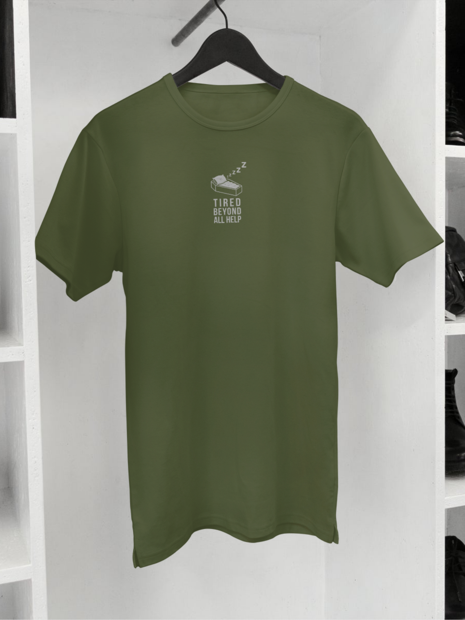Men's Tired Beyond All Help Crewneck T-shirt