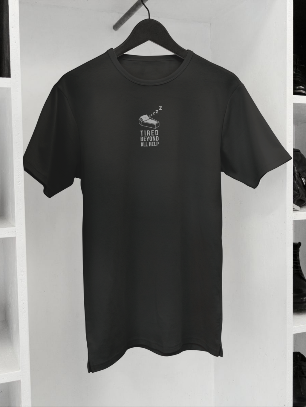 Men's Tired Beyond All Help Crewneck T-shirt