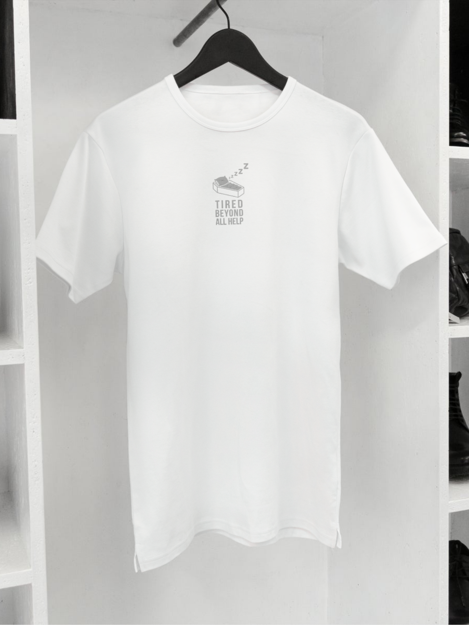 Men's Tired Beyond All Help Crewneck T-shirt