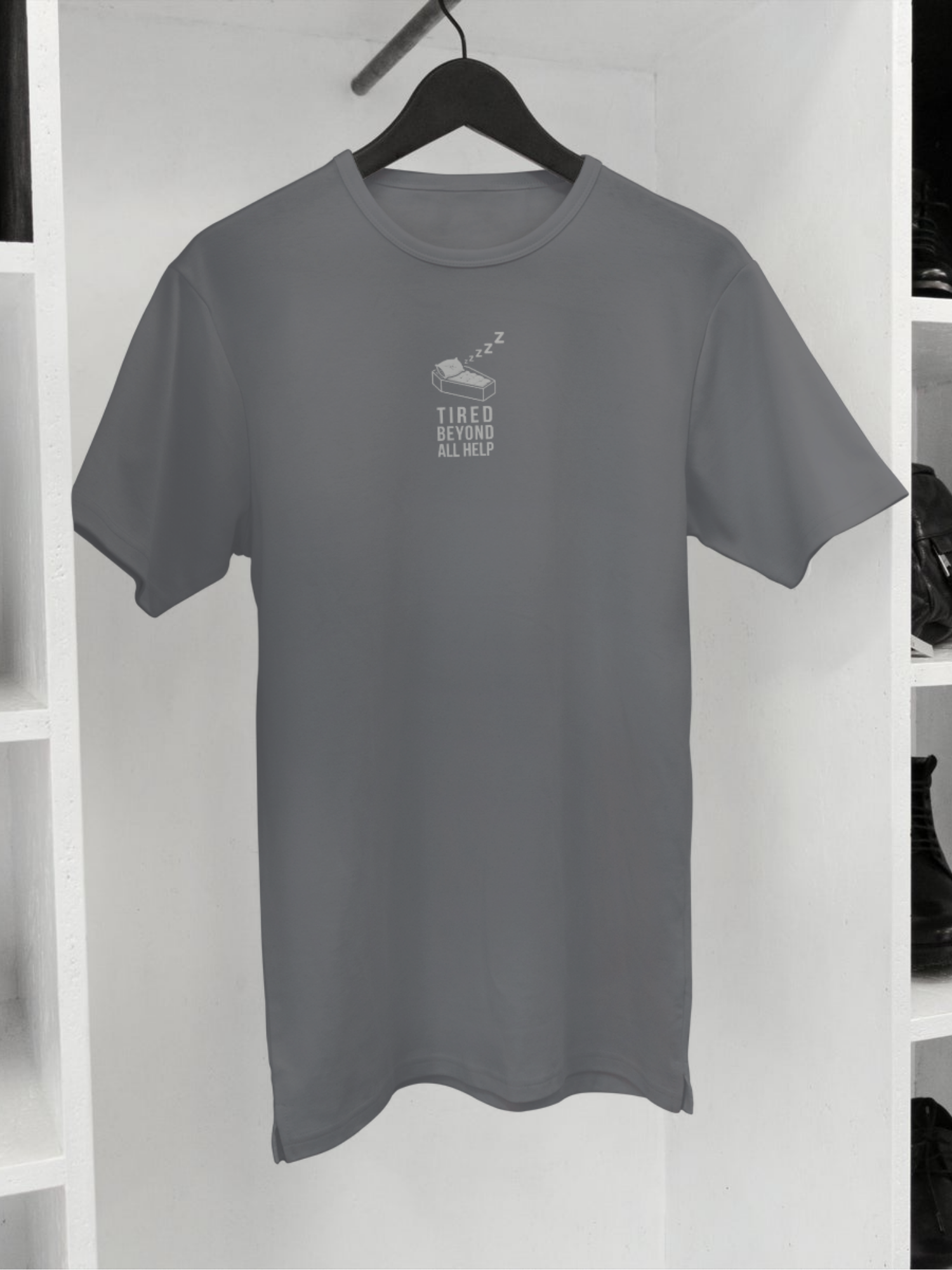 Men's Tired Beyond All Help Crewneck T-shirt