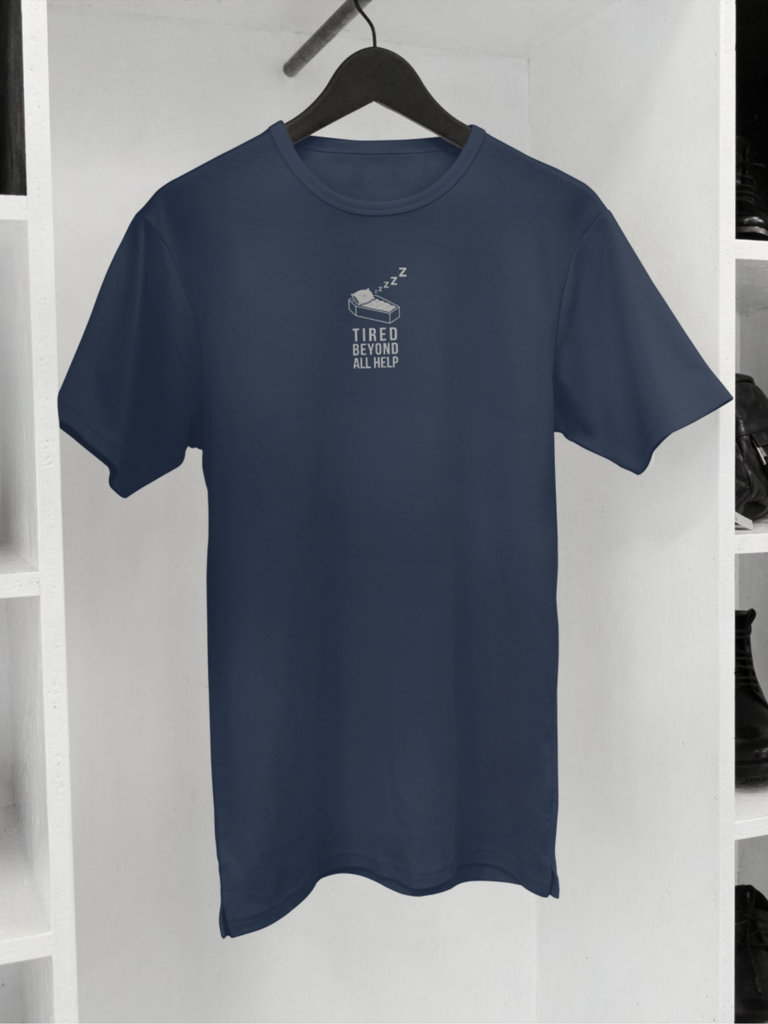 Men's Tired Beyond All Help Crewneck T-shirt