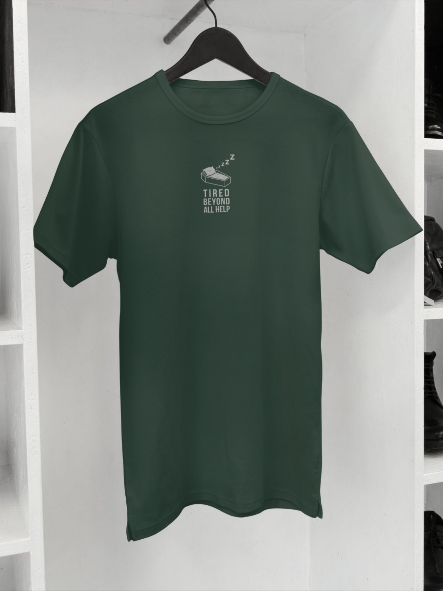 Men's Tired Beyond All Help Crewneck T-shirt