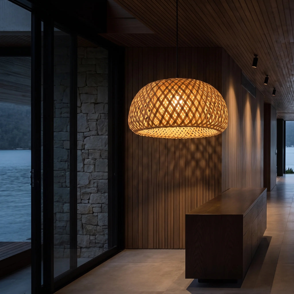 The Kyoto Woven Bamboo Pendant