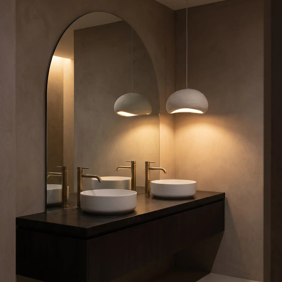 Forma & Co Wabi-Sabi Concrete-Look Dome Pendant Fixture