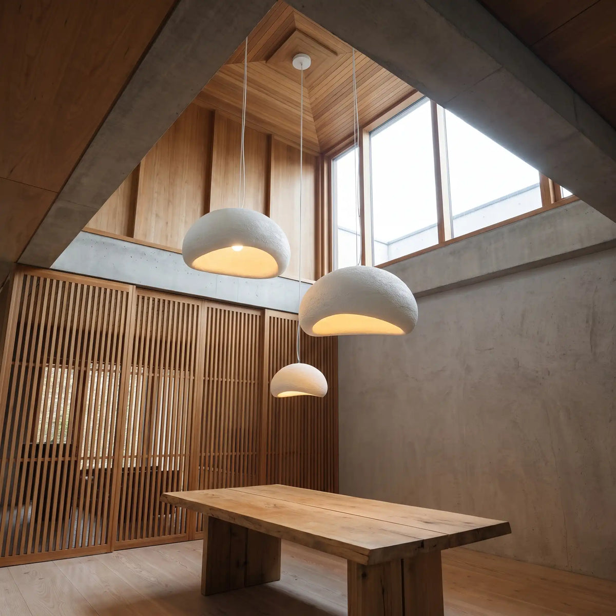 Forma & Co Wabi-Sabi Concrete-Look Dome Pendant Fixture
