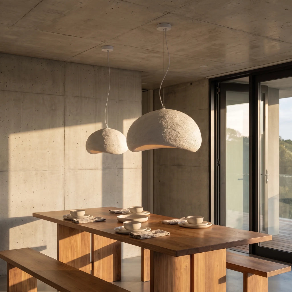 Forma & Co Wabi-Sabi Concrete-Look Dome Pendant Fixture