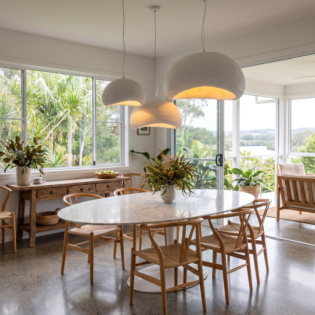 Forma & Co Matte Coastal Wabi Sabi Ceiling Light