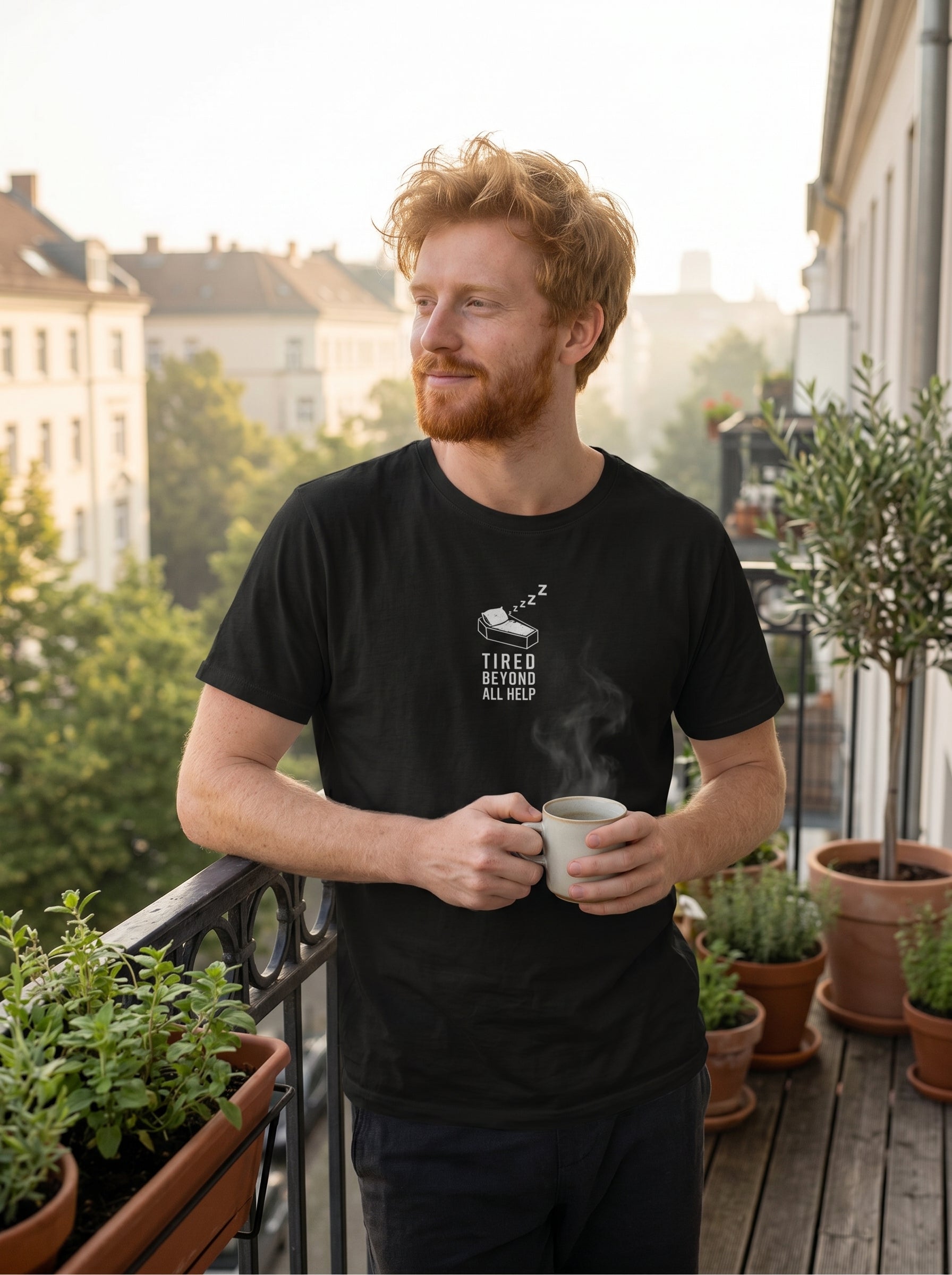 Men's Tired Beyond All Help Crewneck T-shirt