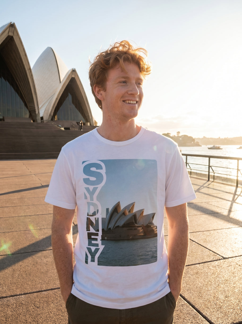 Sydney Opera House Crewneck T-Shirt | Unisex Heavyweight
