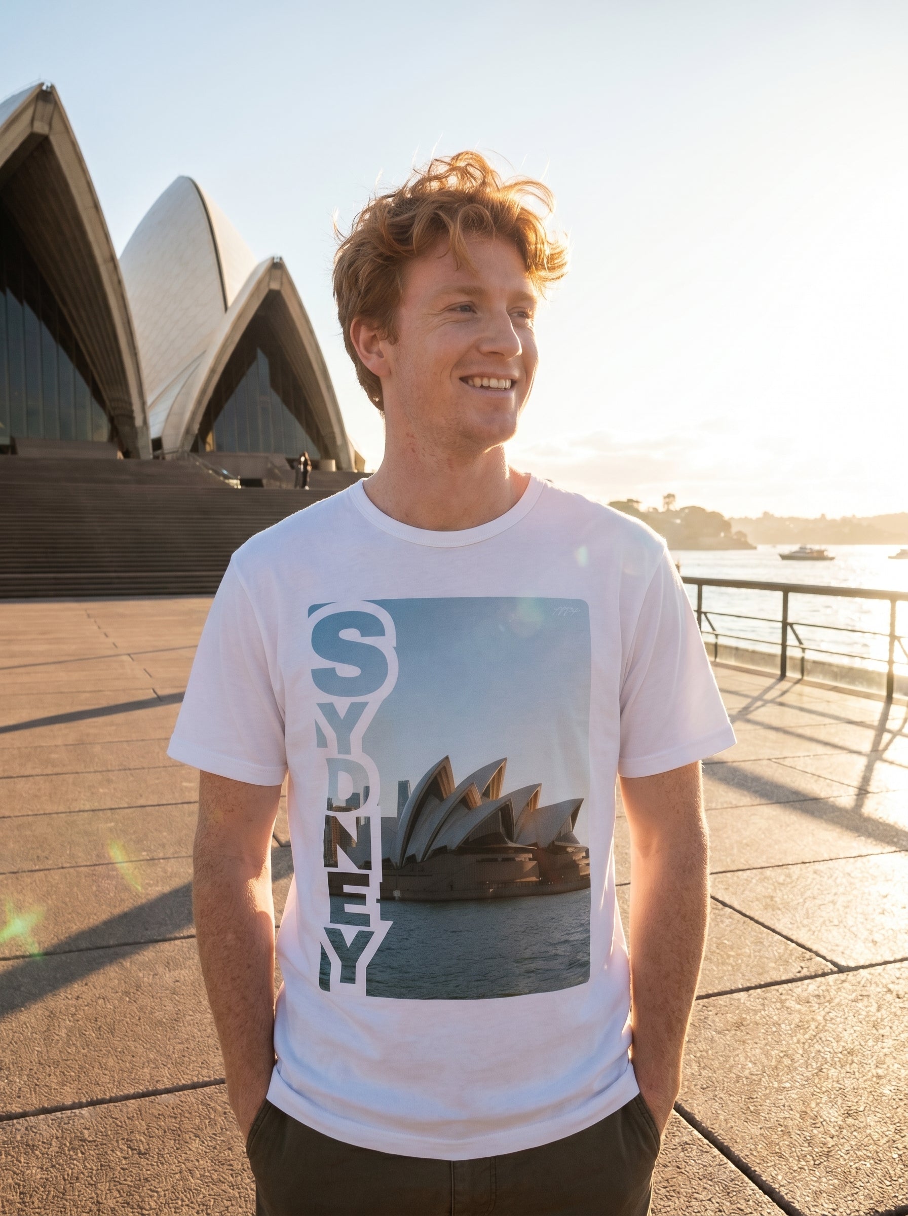 Sydney Opera House Crewneck T-Shirt | Unisex Heavyweight