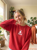 Cute Curious Cat Sweatshirt - Unisex & Oversized Pullover