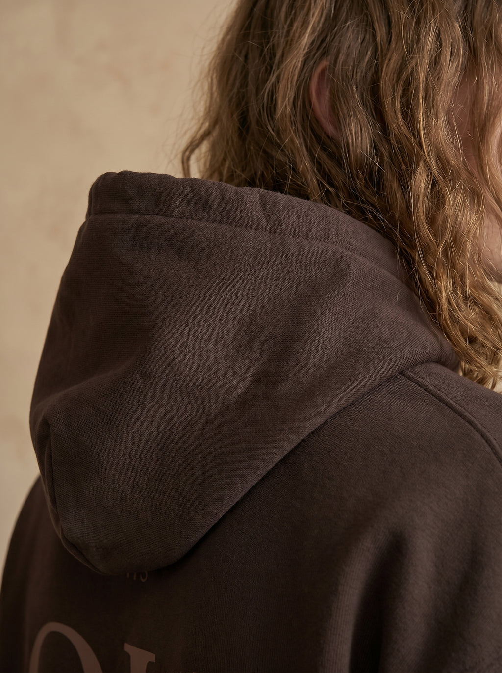 Men's Oversized Dark Brown Hoodie - "Its Over" Retro Typography Pullover