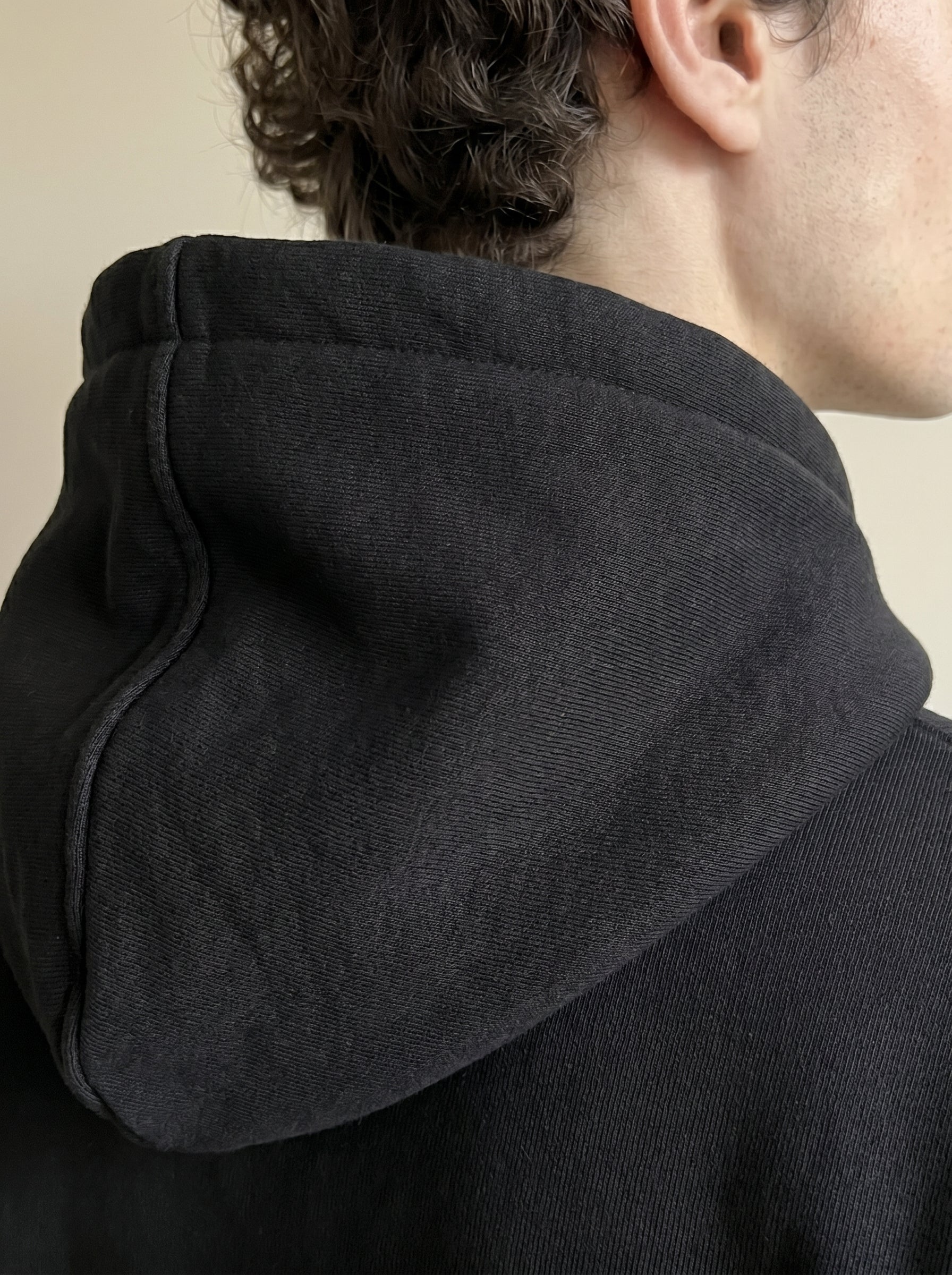 Men's Oversized Black Graphic Hoodie - "Never Go Out of Style" Pullover