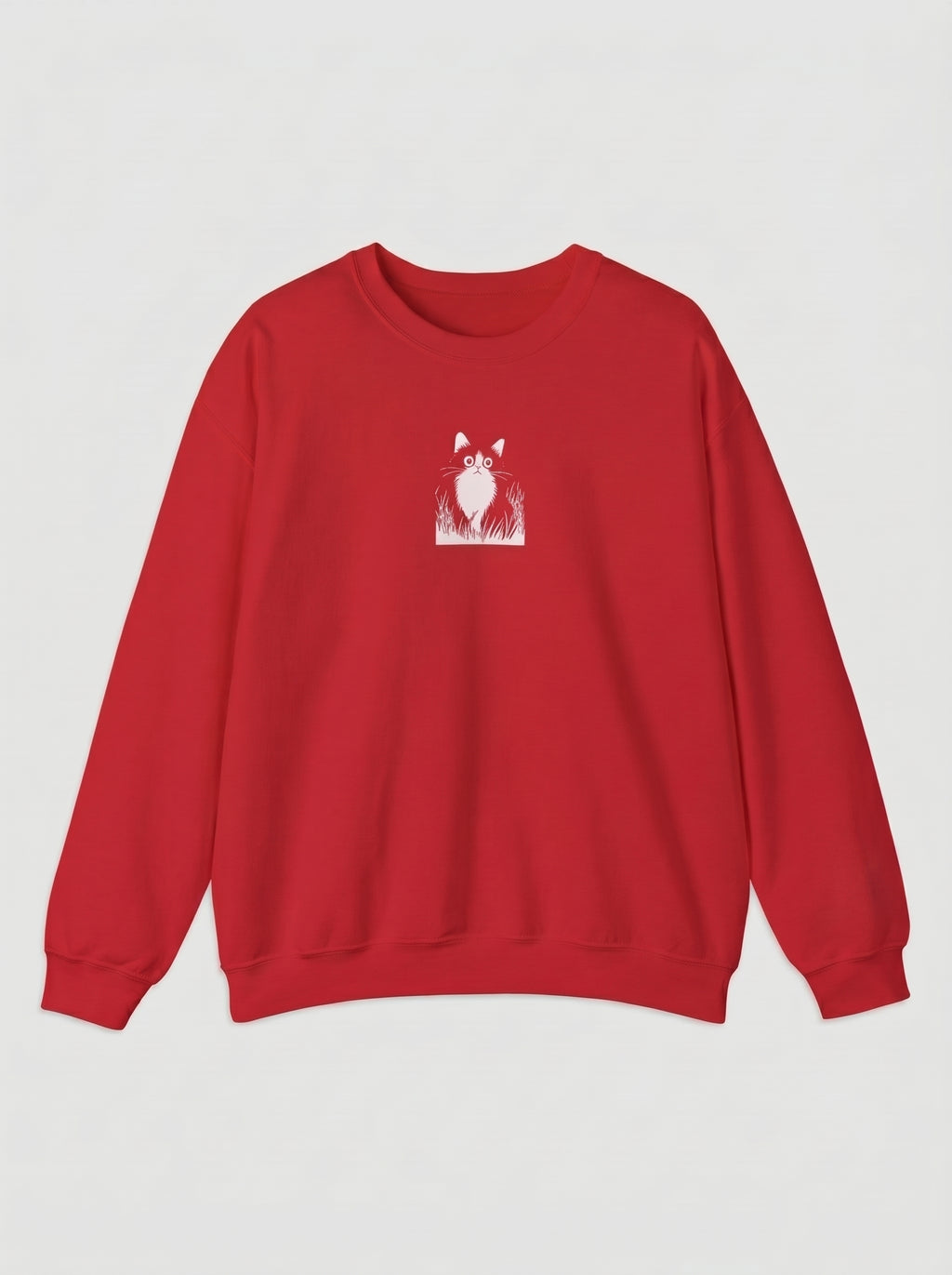 Cute Curious Cat Sweatshirt - Unisex & Oversized Pullover