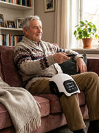 Smart Electric Knee Massager - Adjustable Heat - Cordless Gentle Vibration - Comfortable Fit